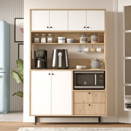 Hanah Home Armario multiusos RE5-SW Roble y Blanco